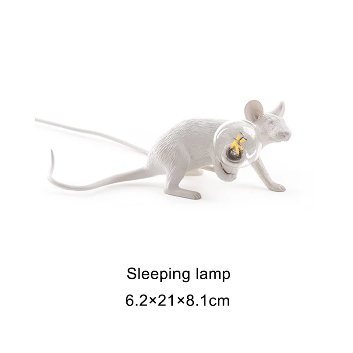 Высококачественная настольная лампа в форме мыши, Настольный светильник из смолы, прикроватный светильник, домашний декор для комнаты L9 #2