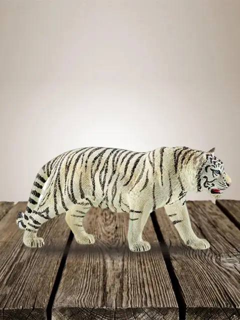 6.2inch White Tiger PVC Figures 14731 Wild Life Animal Educational Creature Toys For Children Boys And Girls 5