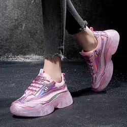 Женская дышащая уличная спортивная обувь с низким верхом; женская обувь для бега; Женская Удобная прогулочная обувь на толстой подошве