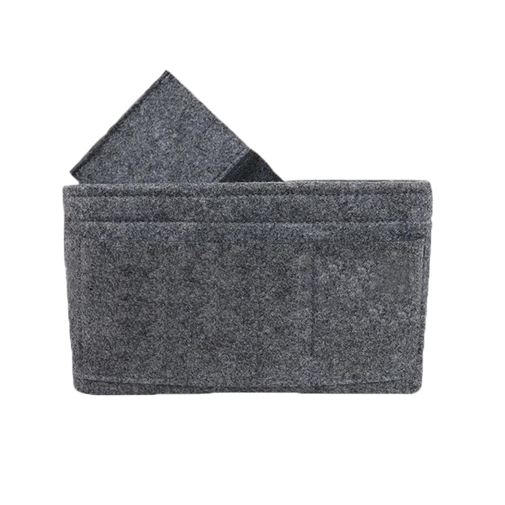 

Cosmetic Makeup Bag Protective Large Capacity Travel Felt Multifunction Space Saving Solid Girl Toiletry Soft Storage Insert