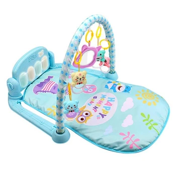 

Baby Play Mat Baby Activity Gym Children's Play Mat 0-12 Months Developing Carpet Soft Rattles Musical Toys Activity Rug Blue