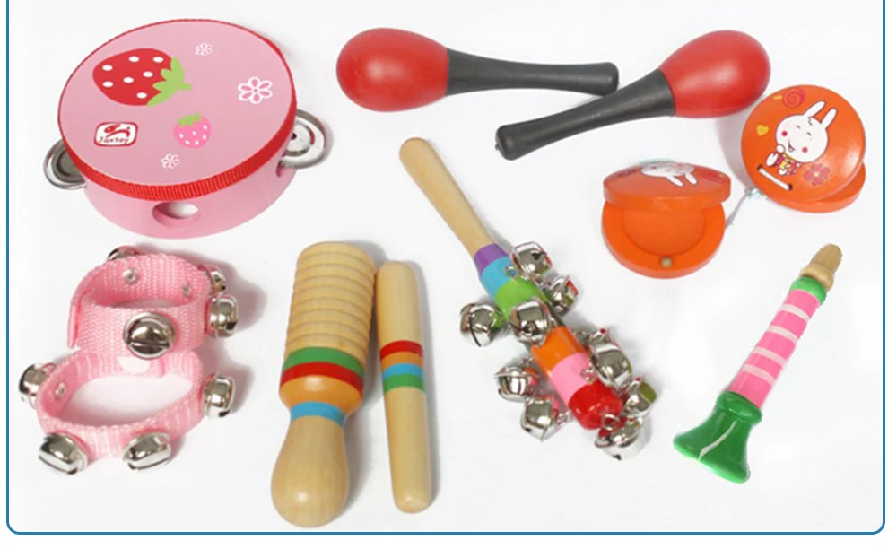 Maracas En Bois Pour Enfants – Jouet Musical Coloré Et Sûr