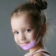 Masque Pour enfants Transparent réutilisable, cache-nez lavable, avec expressions visibles, boucles auriculaires, unisexe