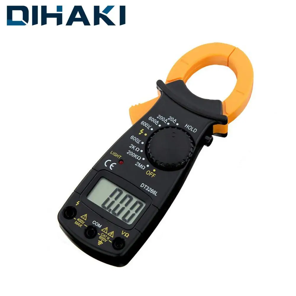 Цифровой Ампер клещи мультиметр токовые Вольтметр Амперметр 600A AC/DC ток Ома