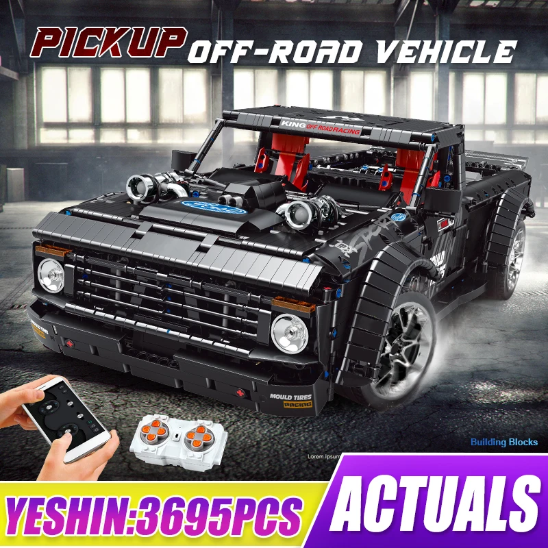 Mold King 13082 Technical Moc-34316 F-150 Sport Car Building Blocks Telecomando Technical Car Toys For Boys
