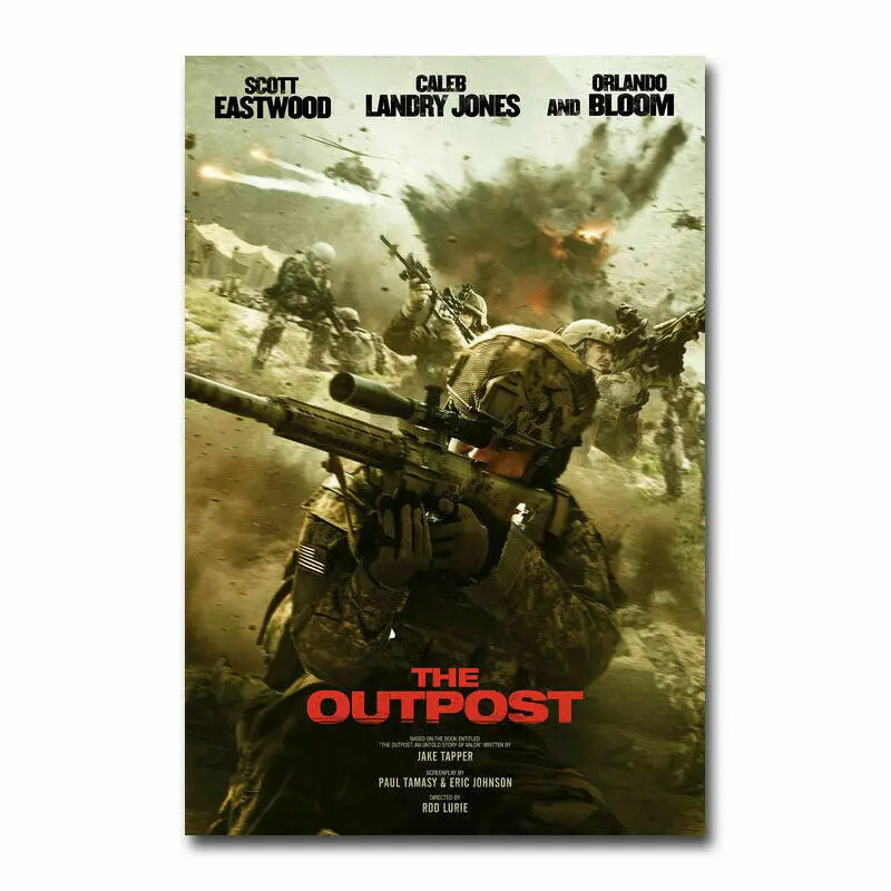 Яркая декоративная наклейка из шелковой ткани The Outpost 2019 мило Гибсон Орландо