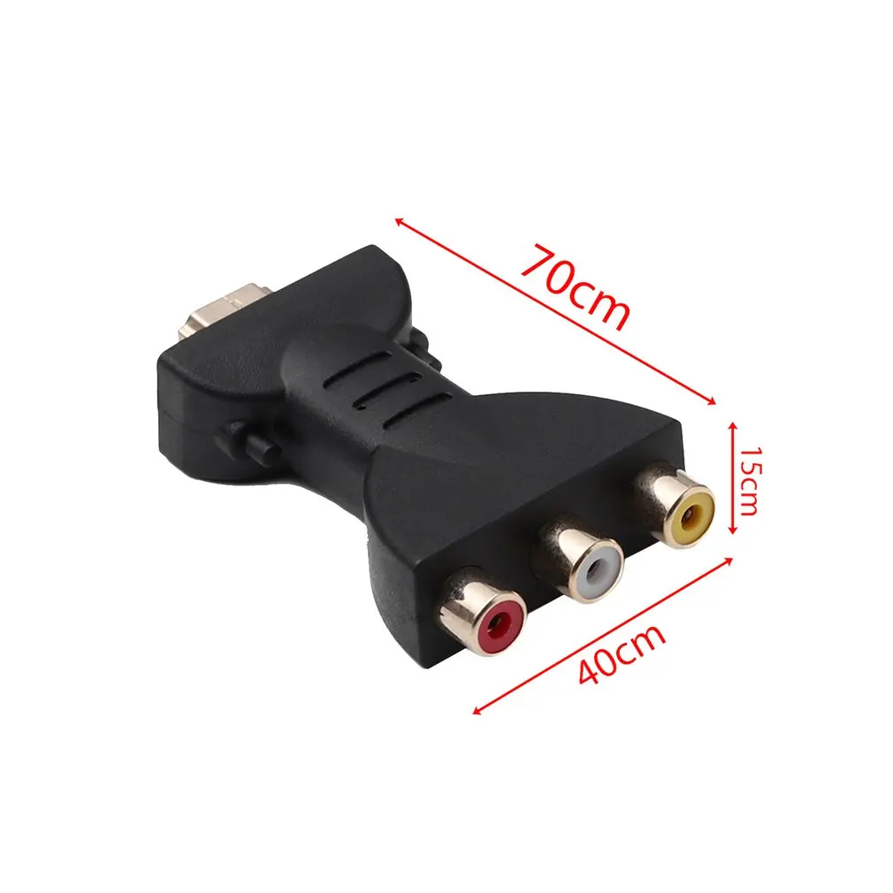 High quality HDMI To 3 RCA AV Digital Signal Audio Adapter Component Converter Video For PC Projector Tablet