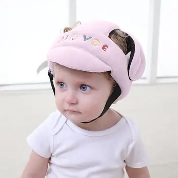 

Pink Adjustable Anti-Collision Safety Helmet Breathable Headguard Protective Harnesses Cap For Babies Children Infants Toddlers