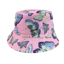 Новинка, ведро для бабочек с принтом, шляпа для женщин, рыбацкая шляпа, шляпа с животным Бобом, летняя модная розовая шляпа от солнца