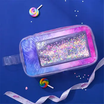 

Gradient Color Light Up Large Capacity Pencil Box Cosmetic Bag School Supply Classroom Reward XXUC