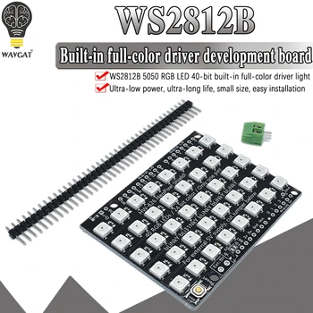 

WS2812B 40 RGB LED WS2812 5X8 Pixel Dot Matrix Shield Addressable LED Module Board for Arduino UNO R3