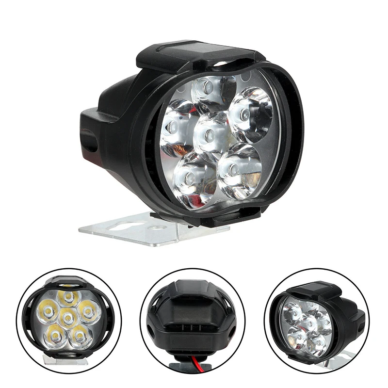 

15W White IP67 6LED Headlight Lamp Bulb Fog Light Parts For Motorcycle E-Bike