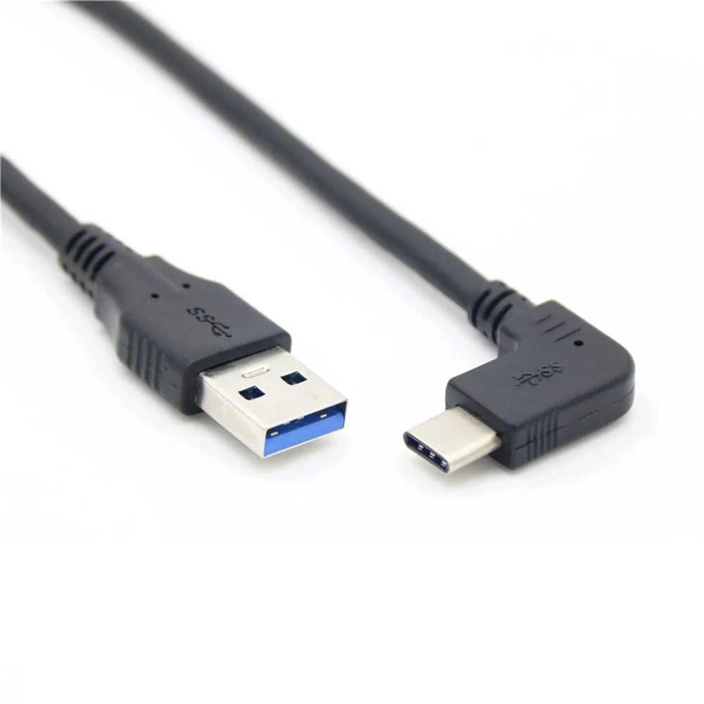 1 м USB 3.1 Type A папа к C вверх/вниз угол синхронизация данных и зарядный кабель Тип c