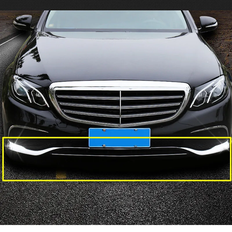 3 шт. хромированные передние бамперы ABS для Mercedes Benz E Class W213 2016-2019 автомобильные
