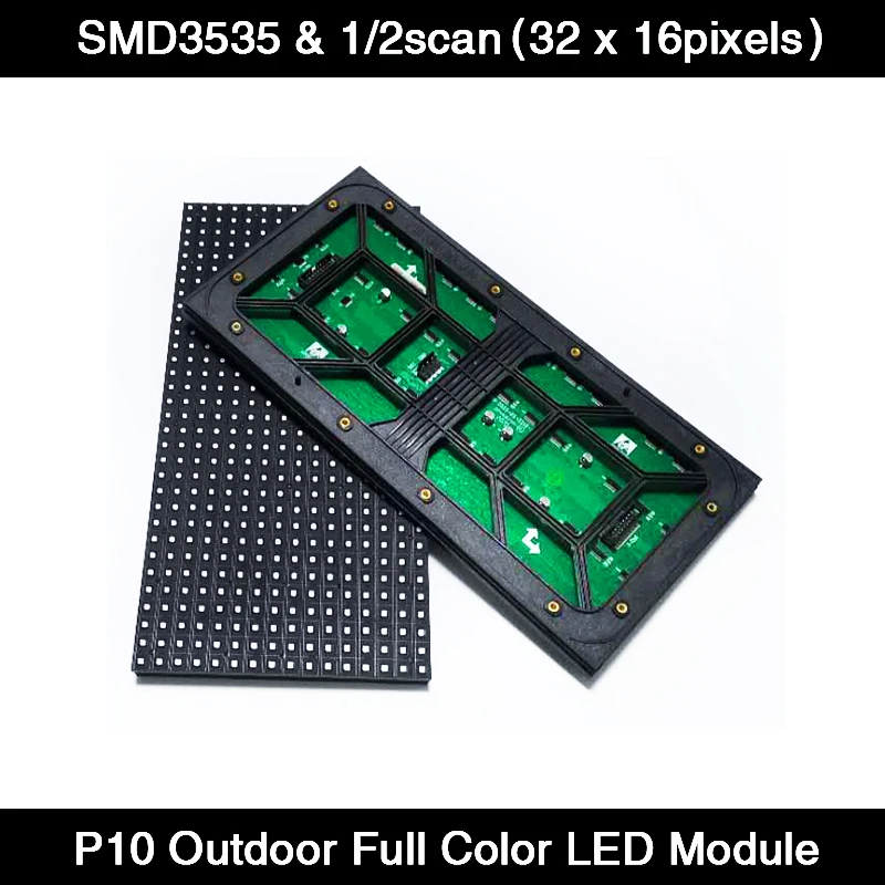 

P10 Outdoor IP65 Waterproof Panels 320x160mm SMD High Brightness RGB Full Color LED Display Screen Module