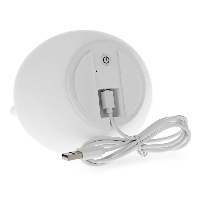 토끼 실리콘 어린이 밤 빛 LED 아이 잠자는 머리맡 램프 USB 충전식 실리콘 제어 터치 센서 조명