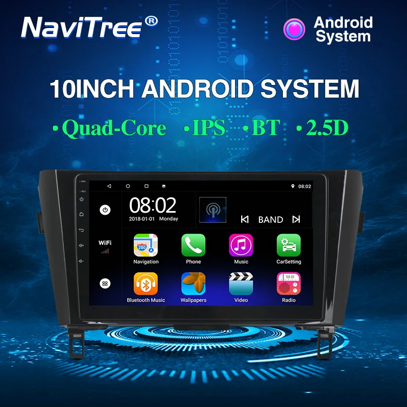 NaviTree 9 дюймов ips 2.5D T3 Android 9,0 автомобильный радио мультимедиа для Nissan qashqai X-Trail 2013- SWC wifi USB bluetooth FM