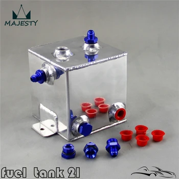 

2L Aluminium Surge tank mirror polish Fuel cell 2L Universal Complete Fuel Surge Tank 2 Litre Swirl Pot System