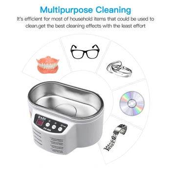 

Dropship 600ml Mini Ultrasonic Cleaner Jewelry Glasses Circuit Board Cleaning Intelligent Control Cleaner Bath Machine
