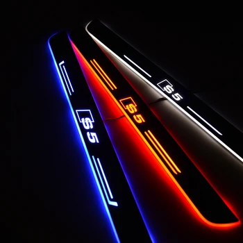 

LED Door Sill For AUDI S5 B8 2007-2016 S5 Sportback B9 2016-2019 Door Scuff Plate Pedal Threshold Welcome Light Car Accessory