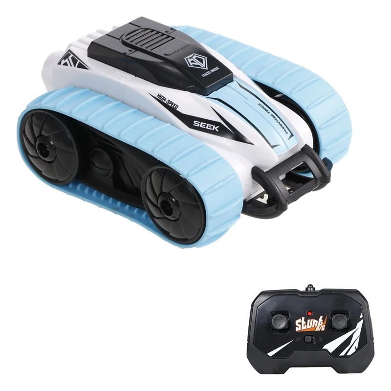 

RC Car 2.4G Remote Control 4WD Stunt Car Track Double Sided Roll 360Â° Rotating Vehicles RC Car Toy Gift for Kids