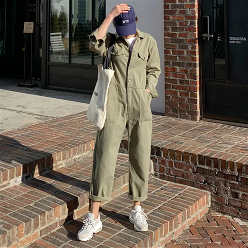 LANMREM LANMREM 2020 new summer fashion women turn-down collar full sleeves single breasted jumpsuit WL92906XL LANMREM LANMREM 2020 new summer fashion women turn-down collar full sleeves single breasted jumpsuit WL92906XL