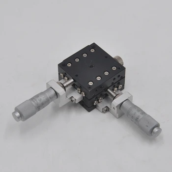 

CHUO LD-4047-C1 manual XY axis two-dimensional linear cross rail optical fine-tuning slide aluminum