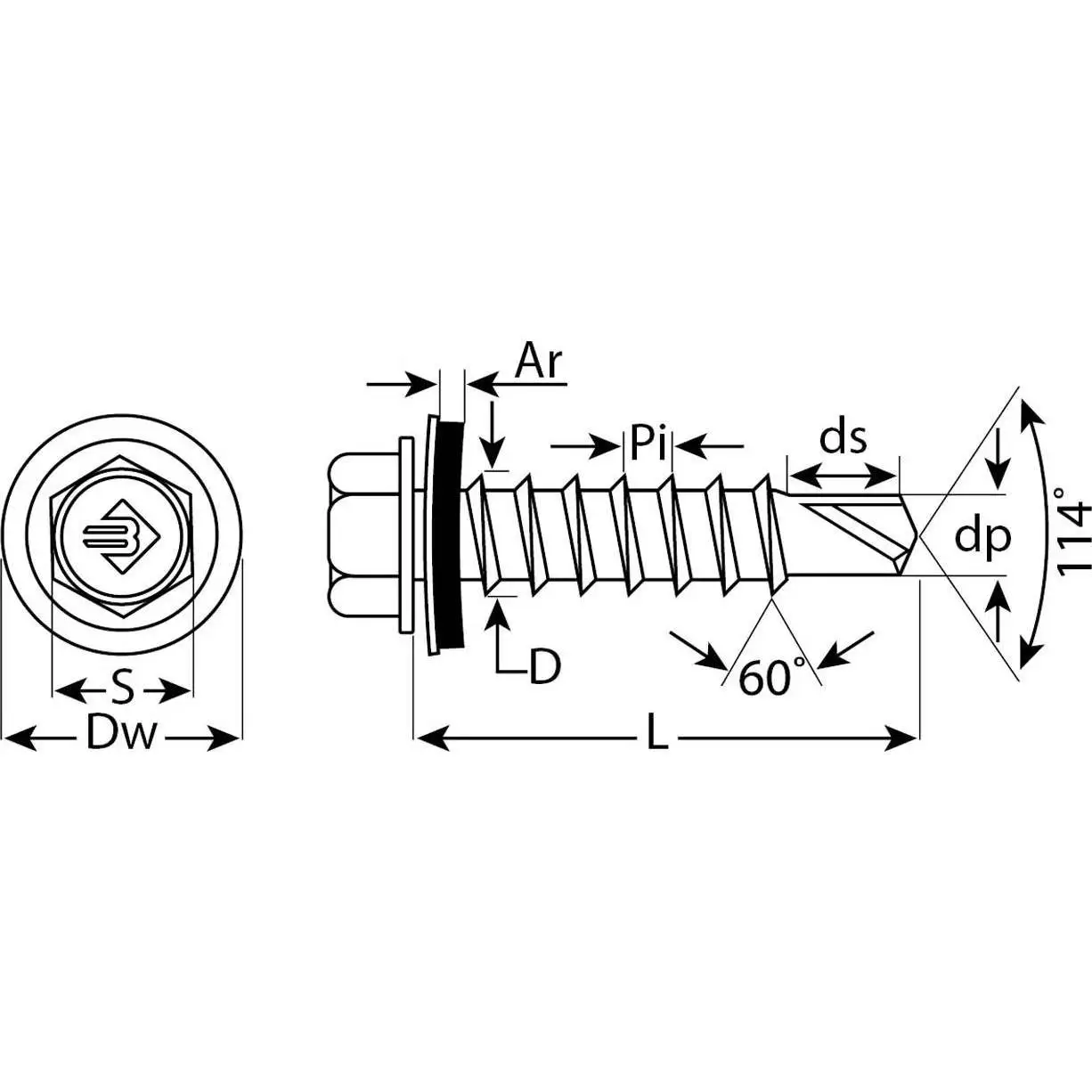 Саморезы кровельные ЗУБР 4-300310-48-050-3003 ПРОФЕССИОНАЛ (оцинкованная сталь; антикоррозийное покрытие)
