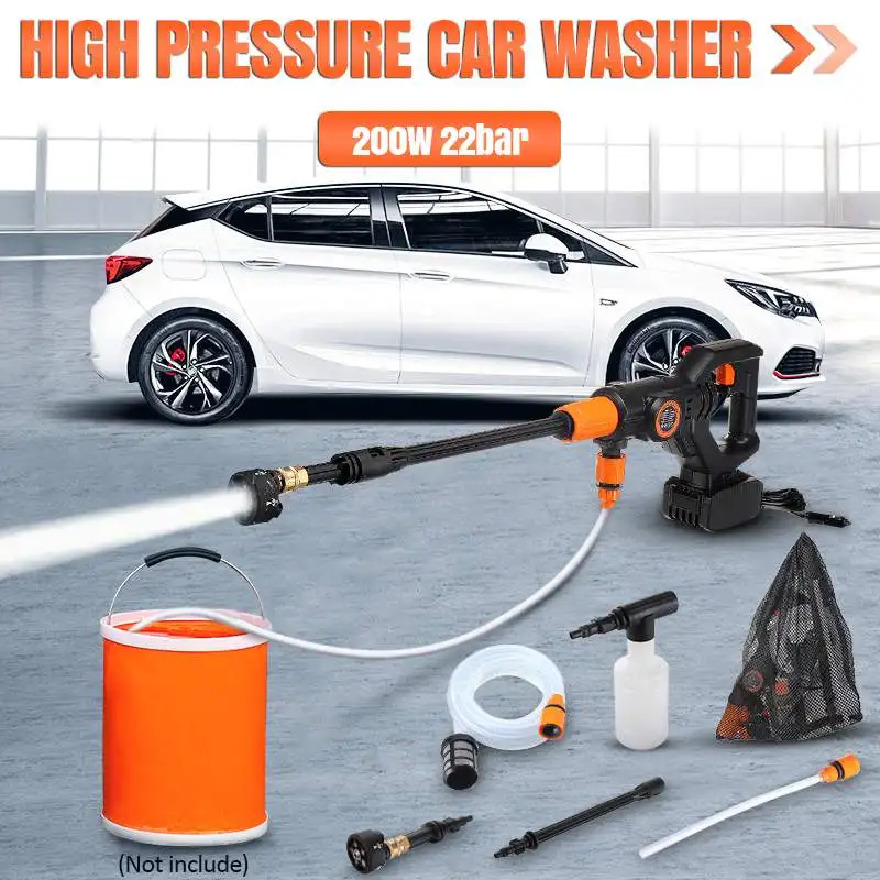 Cordless Power Washer High Pressure Car Washer Gun Auto Spray 319PSI 4000mAh 