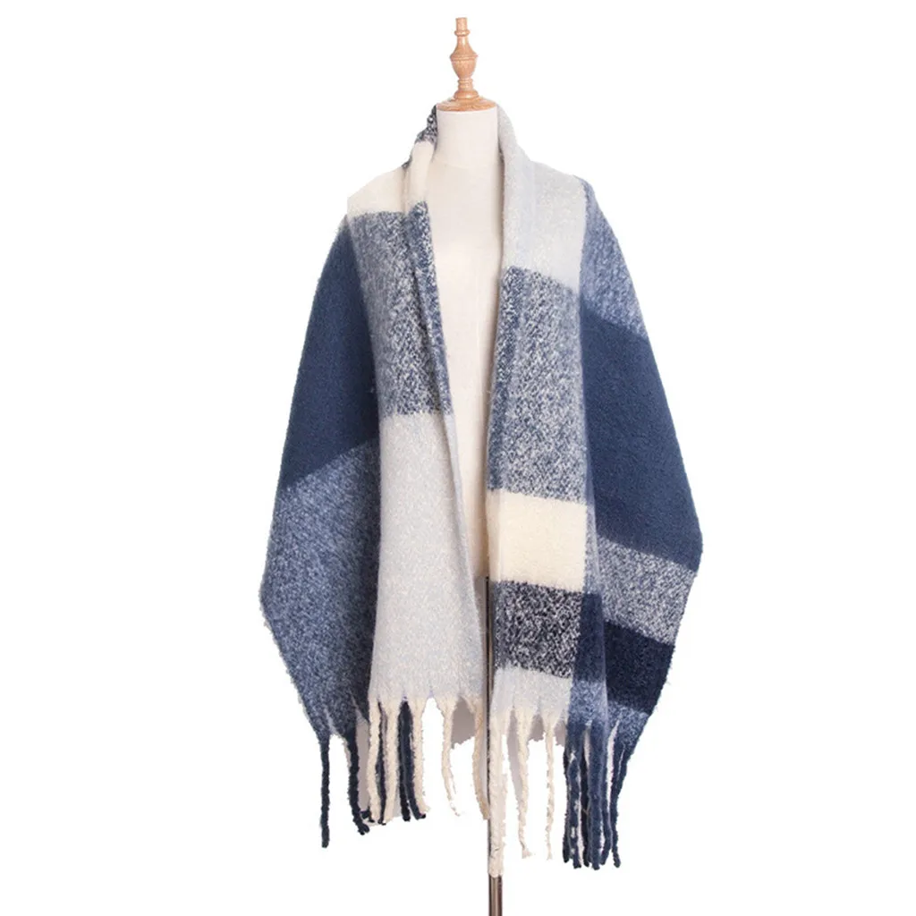 SAGACE Newl осень зима женский темперамент толстый шарф свежая шерсть удобный тренд теплый большой шарф двусторонняя кисточка плед