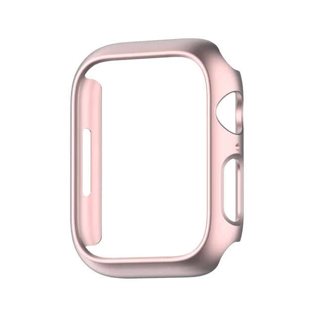 Compatible  Apple Watch Case 45mm Series 7,Hard PC Bumper Protective Cover Frame,NO Screen Protector,for iWatch Series 7 41mm Rose Gold