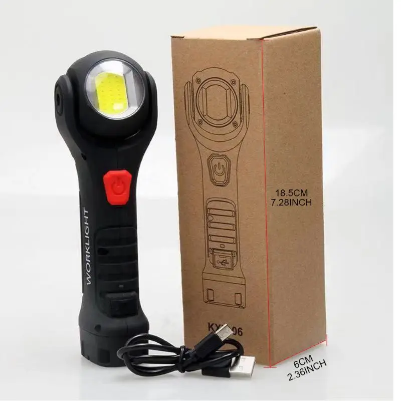 

Outdoor Rechargeable Work Light COB LED Portable Magnetic Flashlight Inspection Y4UB