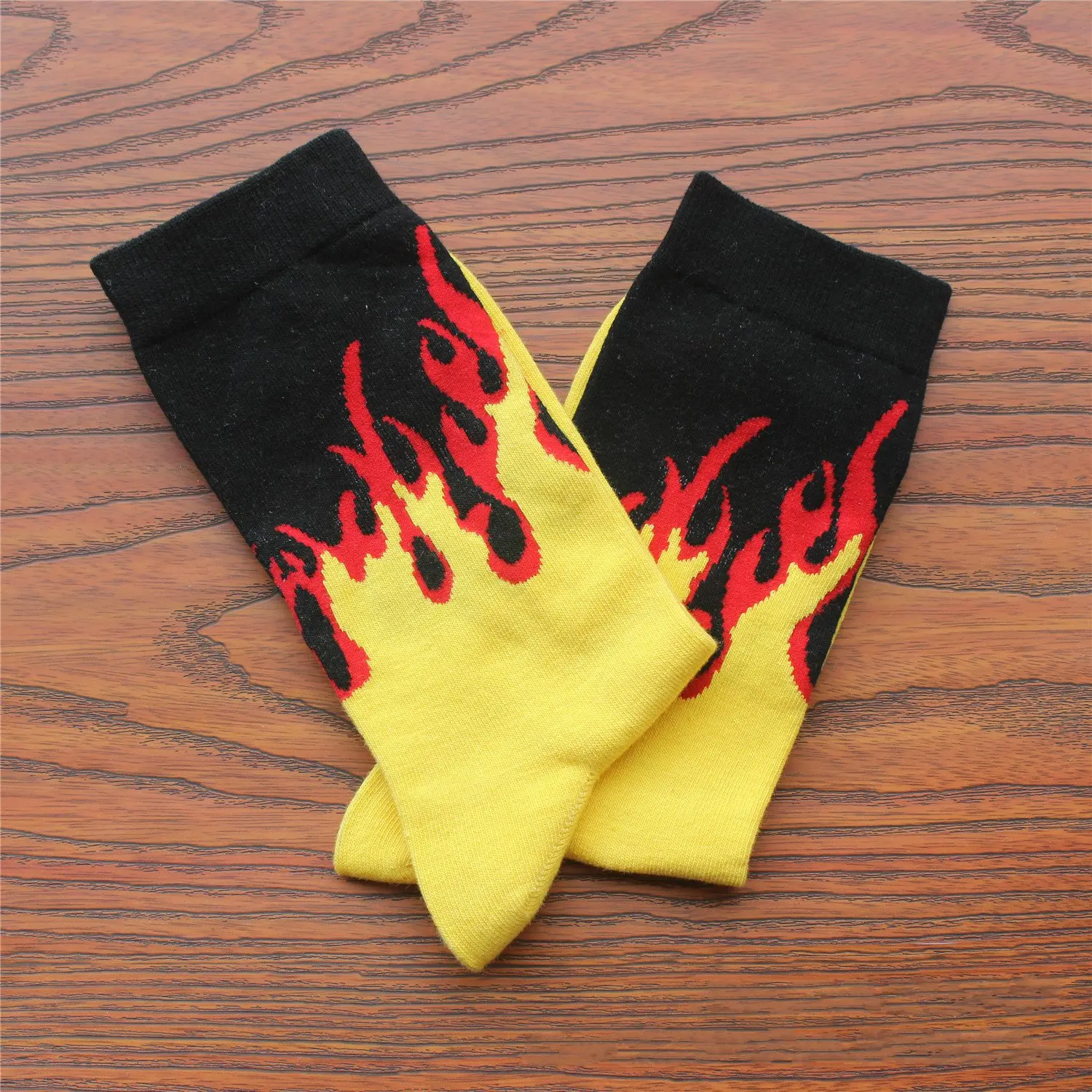 Трендовые носки для скейтборда в стиле хип-хоп, цветные хлопковые носки для мужчин и женщин, креативные носки с принтом огня(SO23