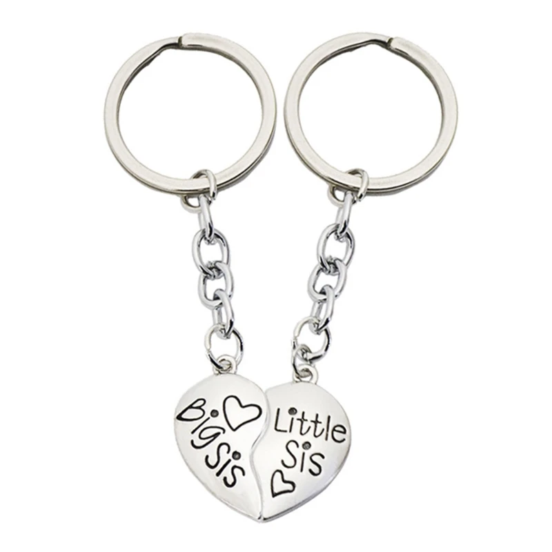Из 2 предметов Heart breaker брелок для ключей большой Sis Little сестры &quotЛучшие друзья&quot