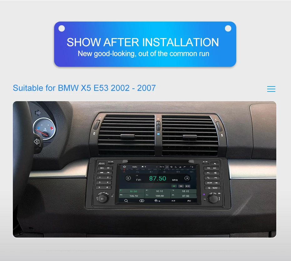 Perfect Car Multimedia Player Android 9.0 For BMW X5 Radio Bluetooth DSP Car Radio 8 Core Auto Radio parktronic 1 Din Navigation GPS 0
