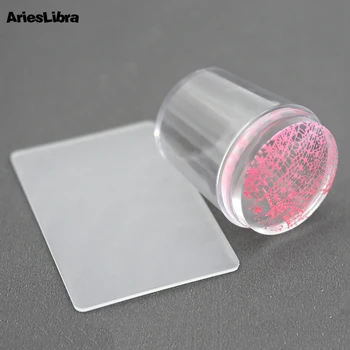 

AriesLibra Nail Stamping Scraper Nail Stamps Scraper Pure Clear Jelly Silicone Nails Stamper Jelly Printer Transfer Manicure Kit