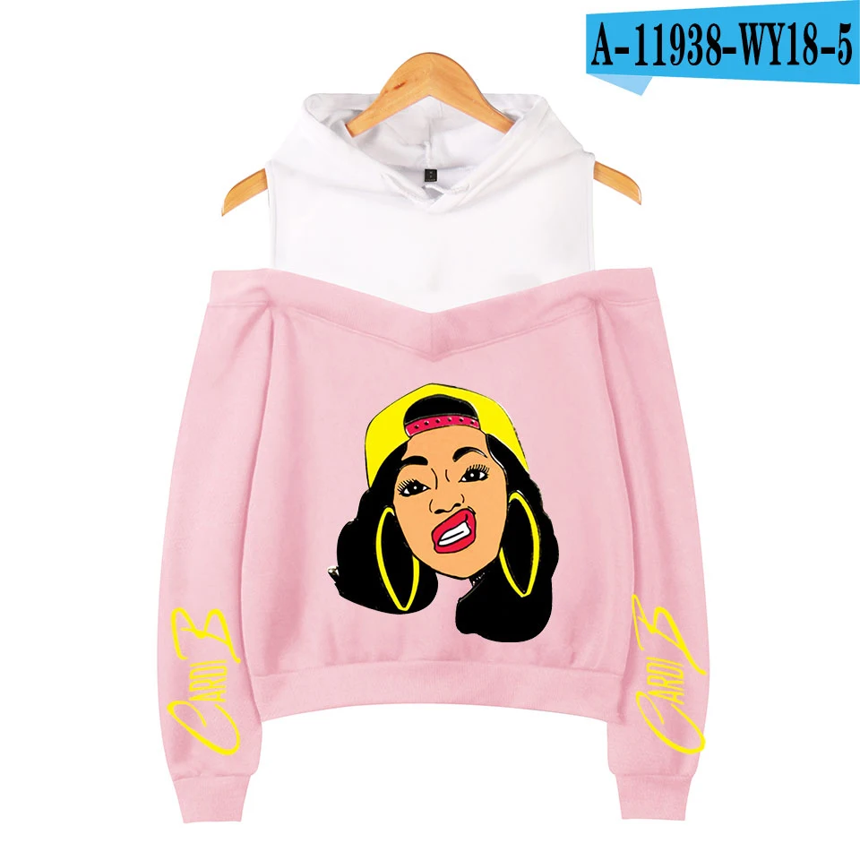 Harajuku толстовка женская Cardi B толстовки для девочек-подростков пуловер розовая одежда осенняя теплая Женская Корейская уличная одежда - Цвет: 20
