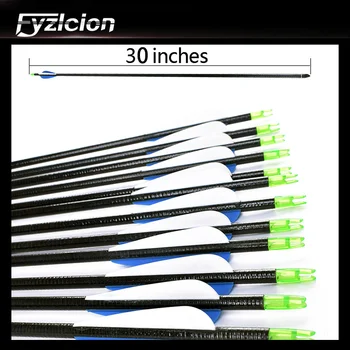 

12pcs 30 Inch High Quality Fiberglass arrow Archery Compound Bow Outdoor Hunting Flexible Replaceable Archery Arrow