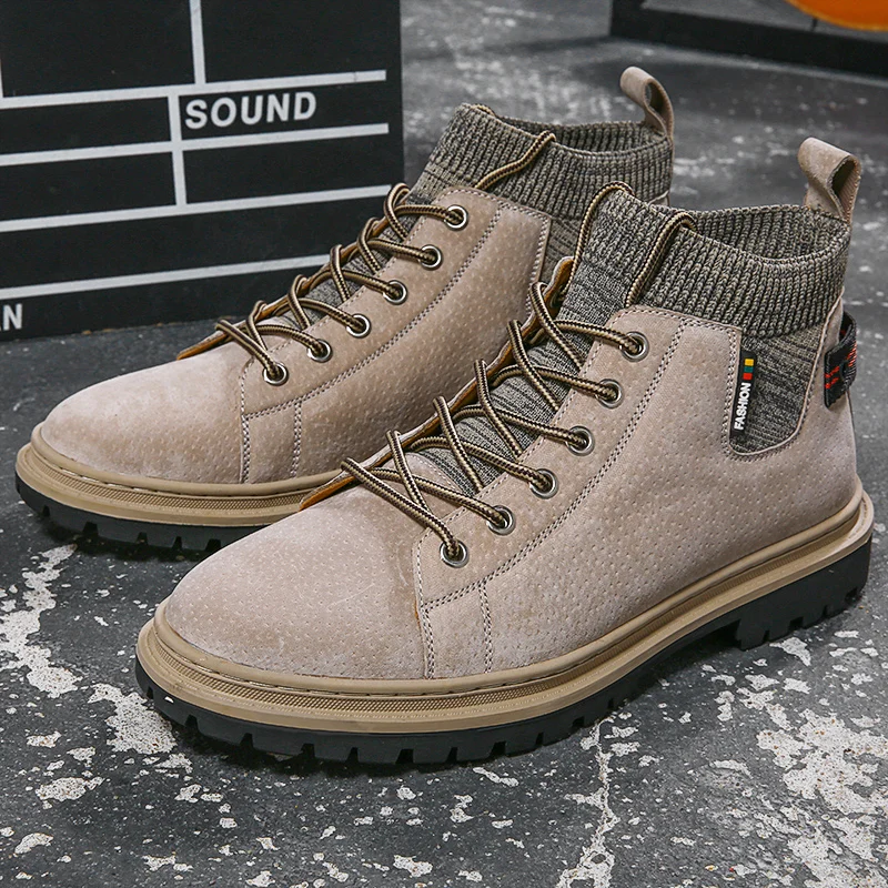 Super Cool Mens Casual Boots Hard-Wearing Men Winter Boots Anti-Slip High Boot Men Good Quality Security Boots Mens Brand