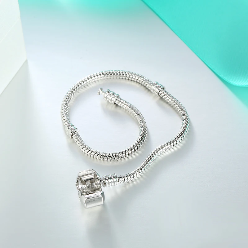 Charm Bracelet Rose Gold Silver Color Alloy Snake Chain Basic Bracelets For Fashion Women Bead DIY Jewelry bracelet jewelry