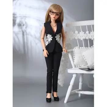 

1/4 BJD Dolls Asa Female Makeup Doll With Random Color Eyes And Full Clothing For Children Educational Toys Gift - Suntan Skin