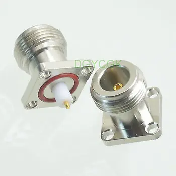 

DHL/EMS 50 pcs connector N female jack flange PTFE O-ring solder cup deck mount straight F -h2