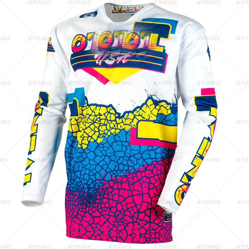 2 Мотоцикл горный велосипед Команда спуск jerseyfox MTB внедорожный DH MX велосипед локомотив рубашка беговые горный велосипед ONEALING - Цвет: 2