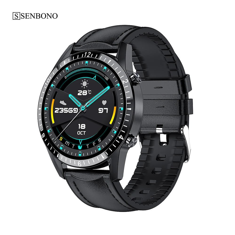 SENBONO I9 Bluetooth Smart Watch Men Women Sport Clock Support Fitness Tracker  Heart Rate Monitor  Smartwatch for  IOS  Android