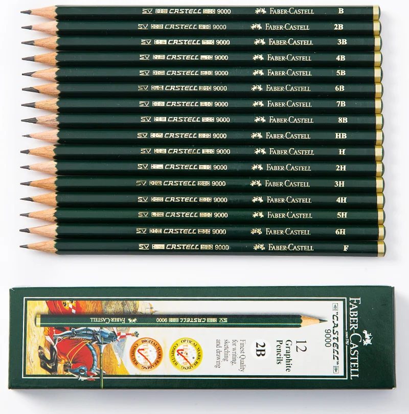 16 шт. набор карандашей для рисования Faber Castell 8B 7B 6B 5B 4B 3B 2B B HB F H 2H 3H 4H 5H 6H деревянные