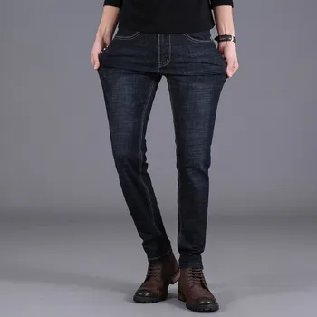 

Men's Casual Denim Straight Trouser Slim Microelastic Jeans Long Pants sweatpants joggers pantalones hombre streetwear plus size