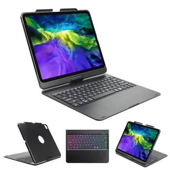 

Black Portable 360 Degree Rotation Smart Bluetooth Keyboard Cases for Apple iPad Pro 12.9 inch Tablet Case with Keyboard