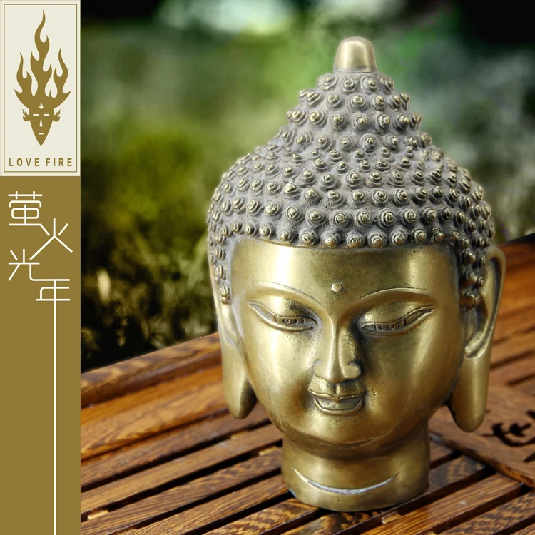 

China's ancient fine brass Buddha head