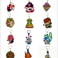 Изготовители настраиваемые аниме-атрибутика Подарочное кольцо для ключей из ПВХ светодиодный электронный блестящий брелок свет в комплекте напряжение брелок