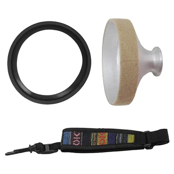 

New 3Pc/Set Saxophone Accessories Set - Saxophone Neck Strap + Aluminum Alloy Mute + Mute Ring Dampener Protecor for Alto / Teno